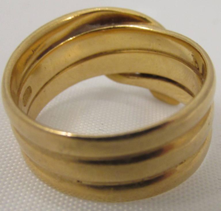 Gold Snake Ring with Emerald Eyes at 1stDibs gold snake ring with