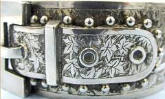 Antique Sterling Silver Buckle Bracelet