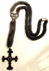Antique Berlin Iron Chain with Cross
