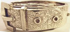 Antique Sterling Silver Buckle Bracelet