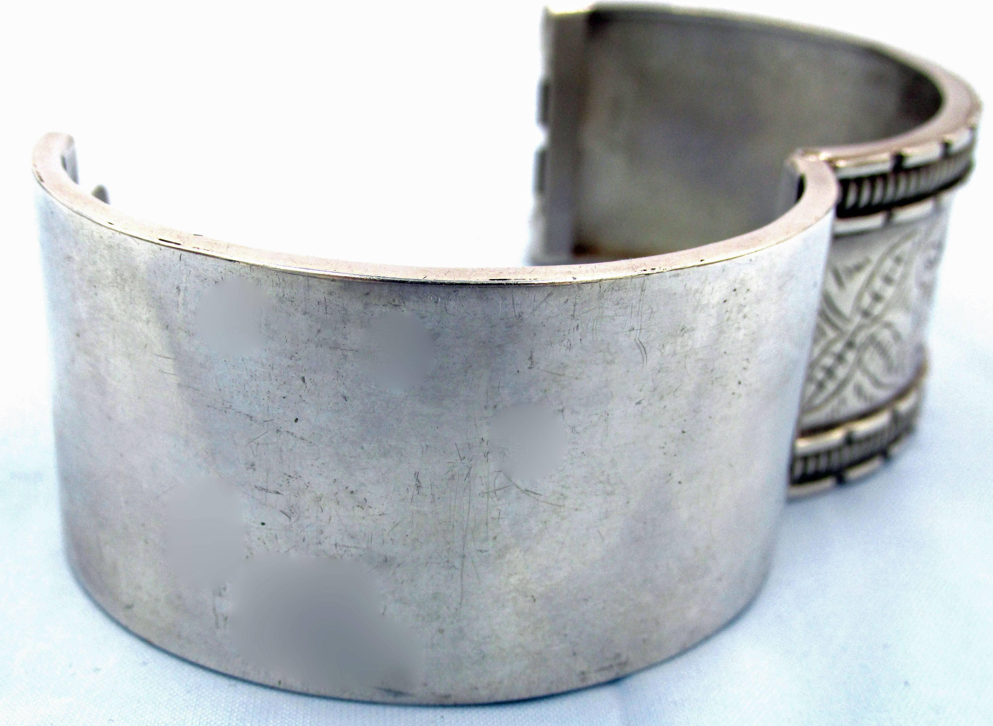 Victorian Antique Silver Bangle Bracelet