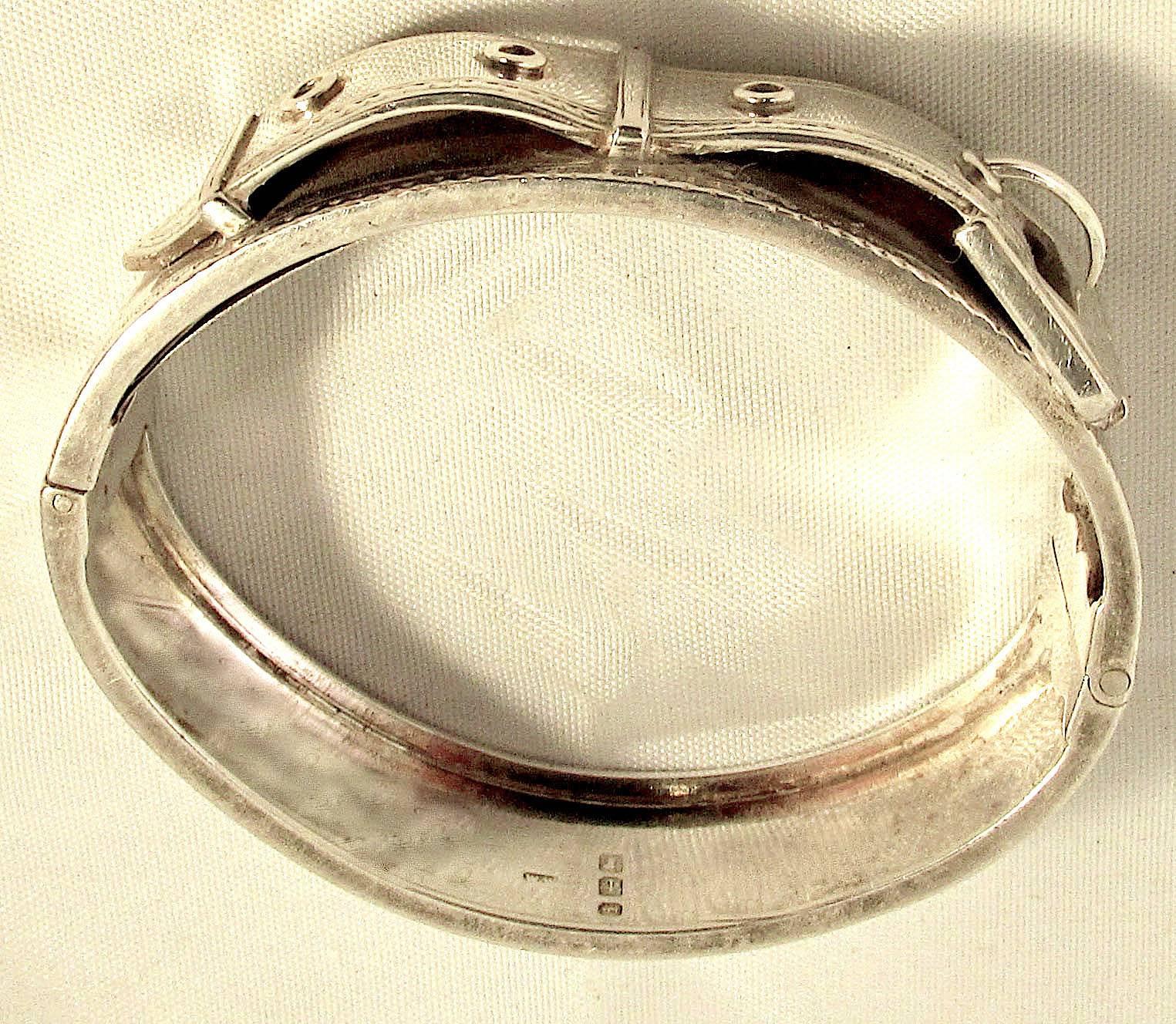 Antique Sterling Silver Buckle Bracelet 4