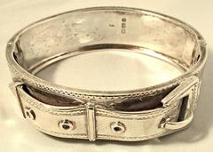 Antique Sterling Silver Buckle Bracelet