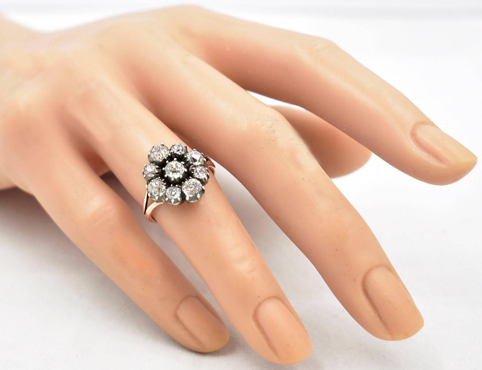 Women's Antique Diamond Cluster Ring