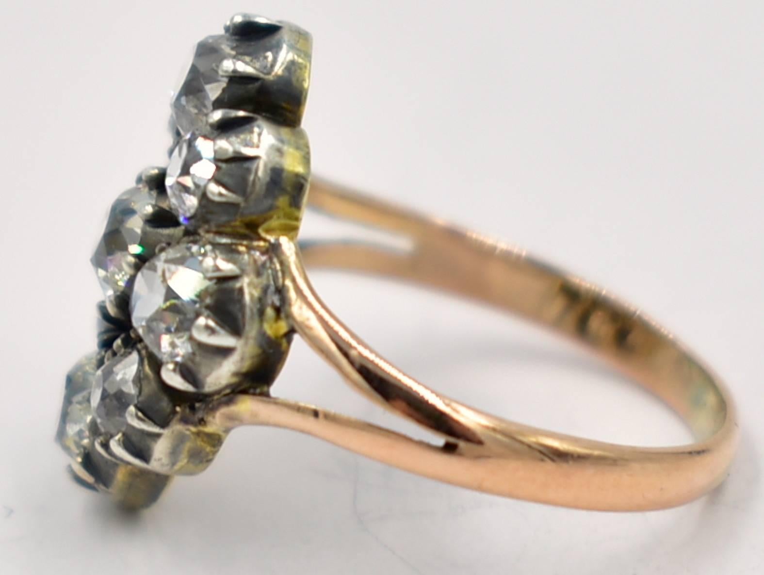Georgian Antique Diamond Cluster Ring