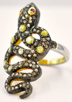 Antique Diamond Snake Ring