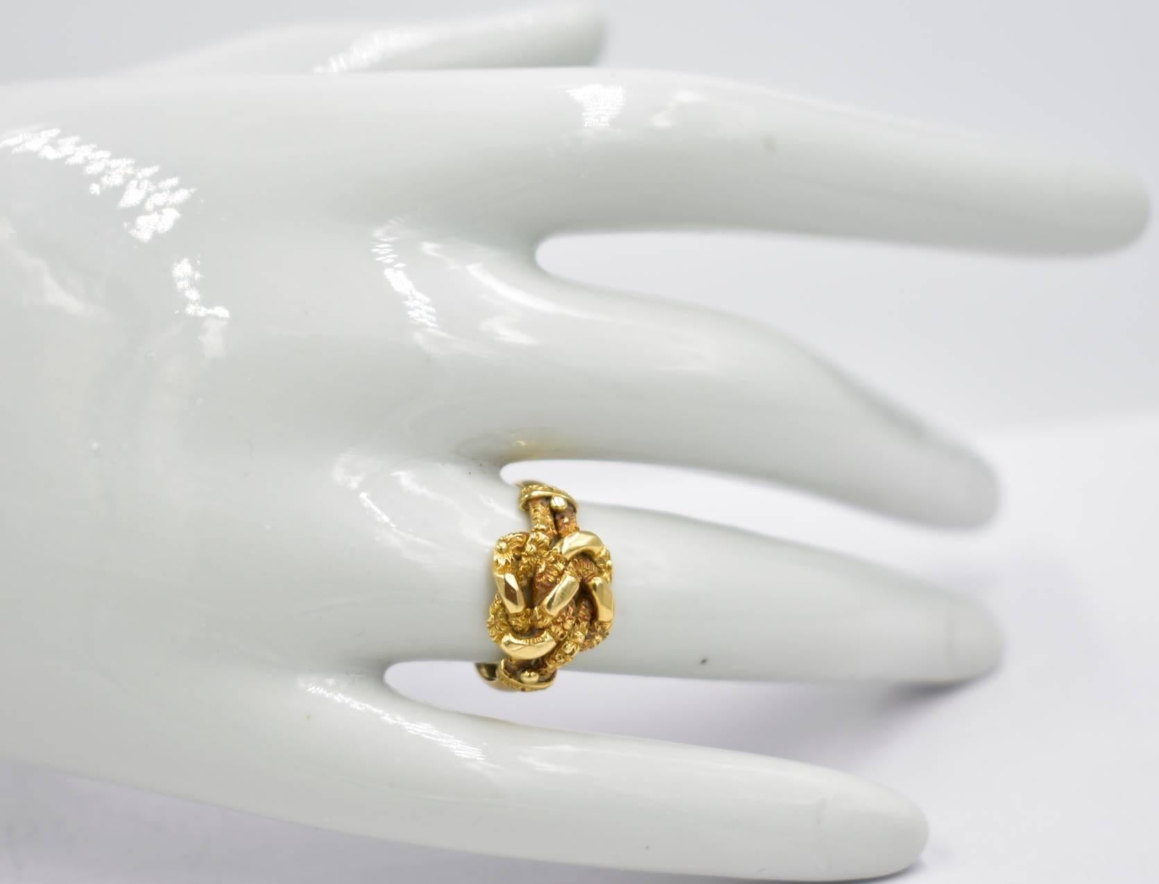 Edwardian Antique Gold Knot Ring