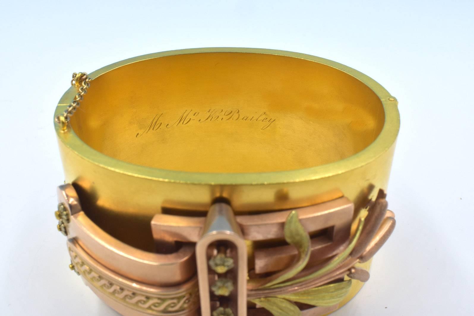Women's Antique Two Color Gold Bracelet
