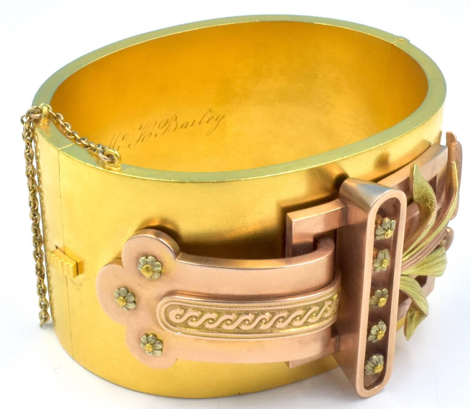 Antique Two Color Gold Bracelet 1