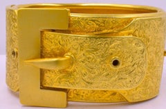 Antique Silver Gilt Buckle Bracelet
