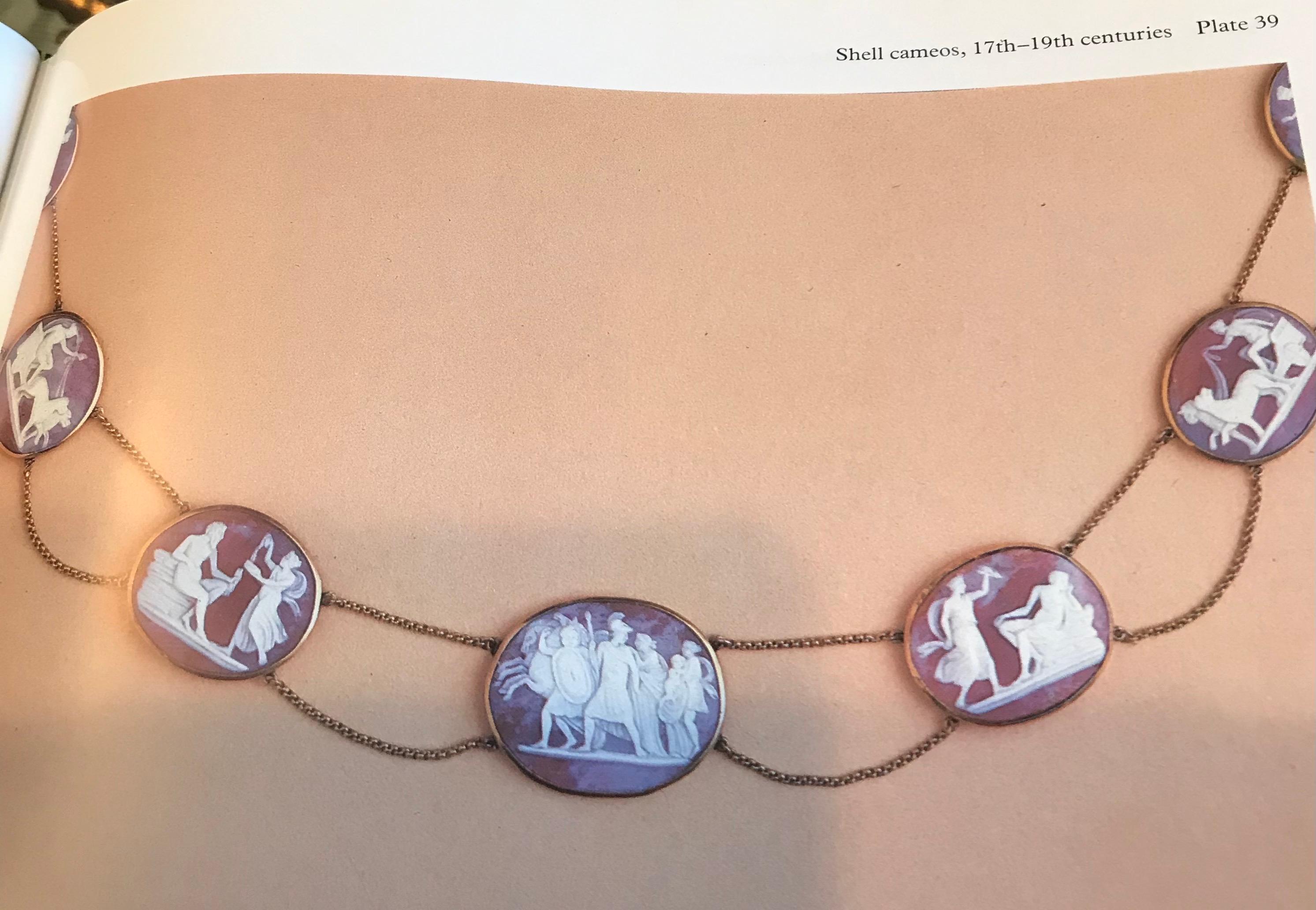 Shell Cameo Swag Necklace with Scenes of Cupid (Eros), circa 1820 10