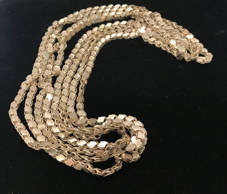 Sterling Silver Watch Chain, circa 1880 For Sale at 1stDibs