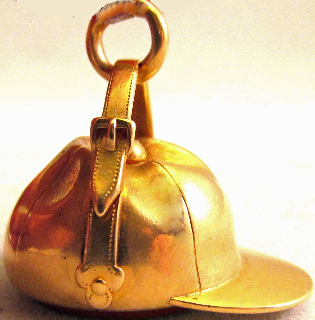 Antique Gold Jockey Cap Fob In Excellent Condition In Baltimore, MD