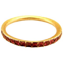 Antique Almondine Garnet Eternity Band