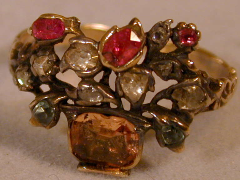 Women's Scarce Antique Georgian Giardinetti Ring
