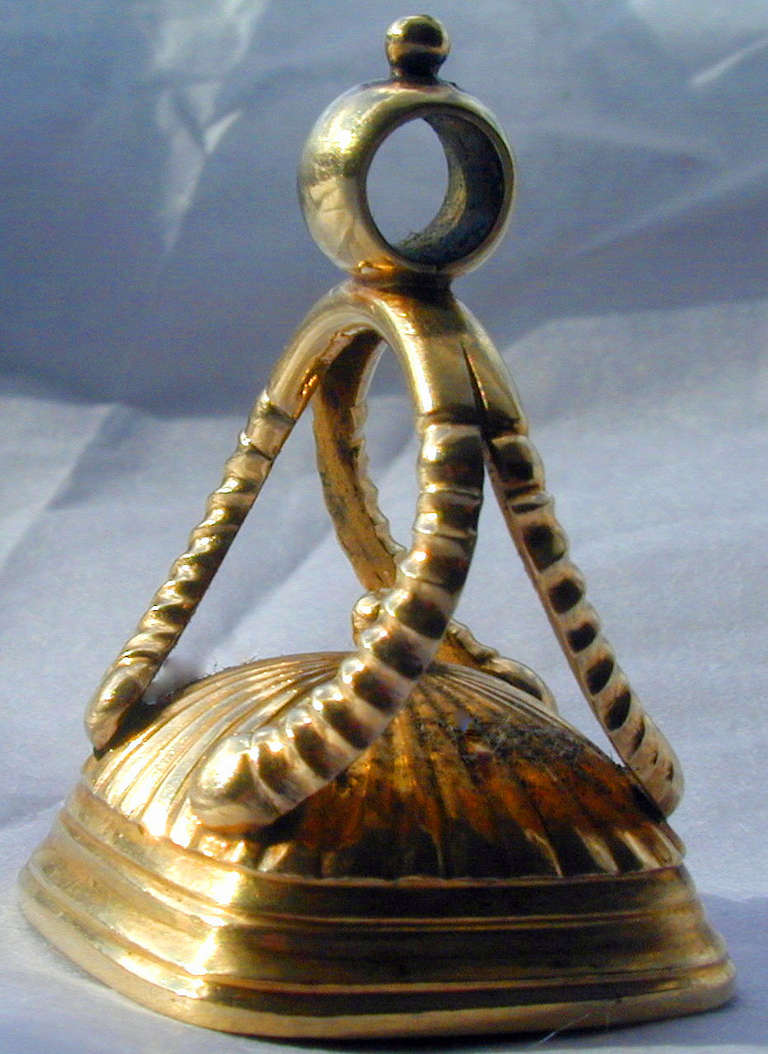 Antique Gold Fob Charity Never Faileth