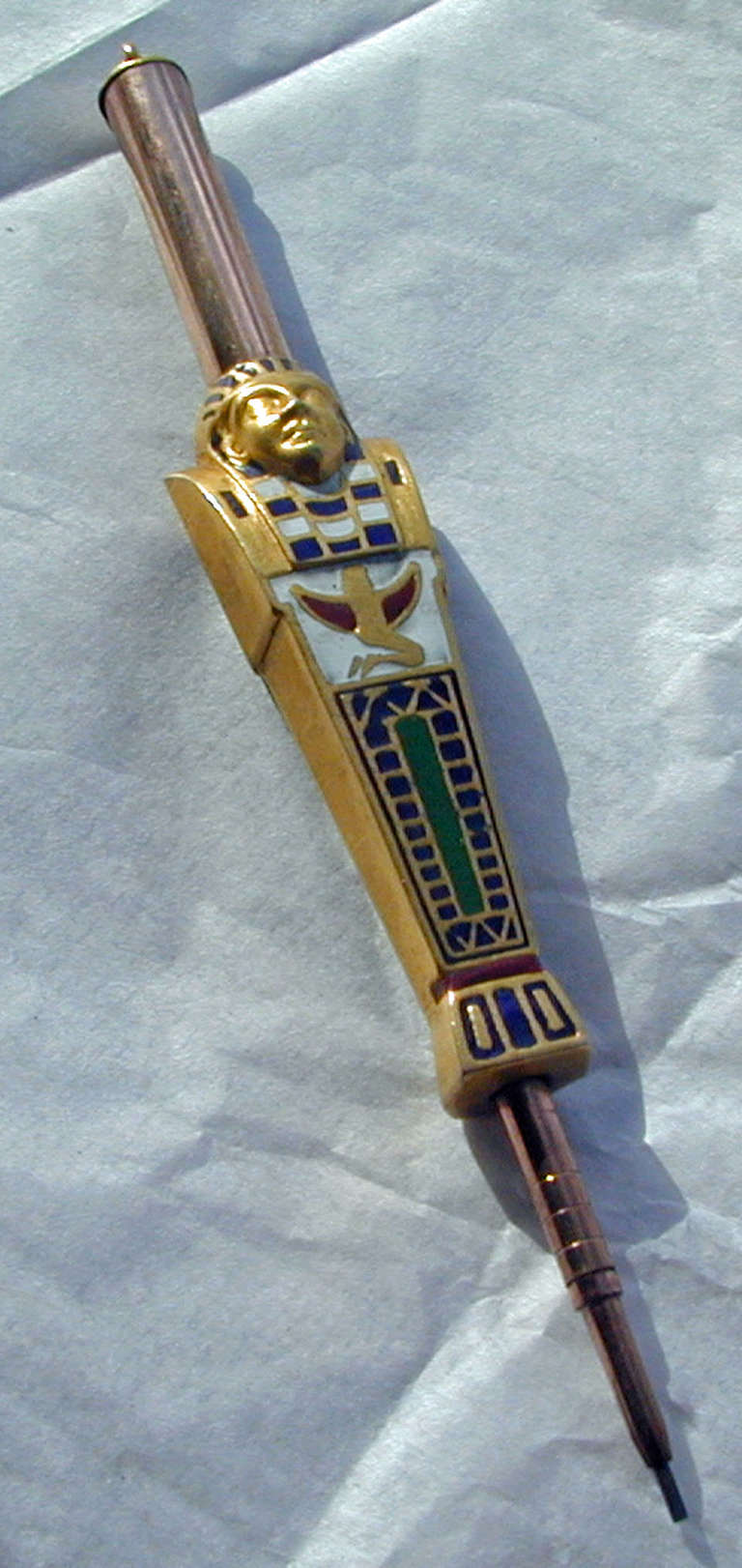 Antique Egyptian Revival Pencil In Excellent Condition In Baltimore, MD