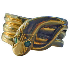Antique Gold Snake Ring circa 1880