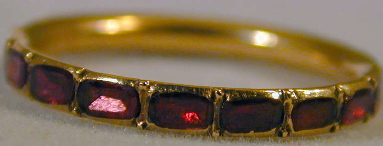 vintage garnet eternity ring