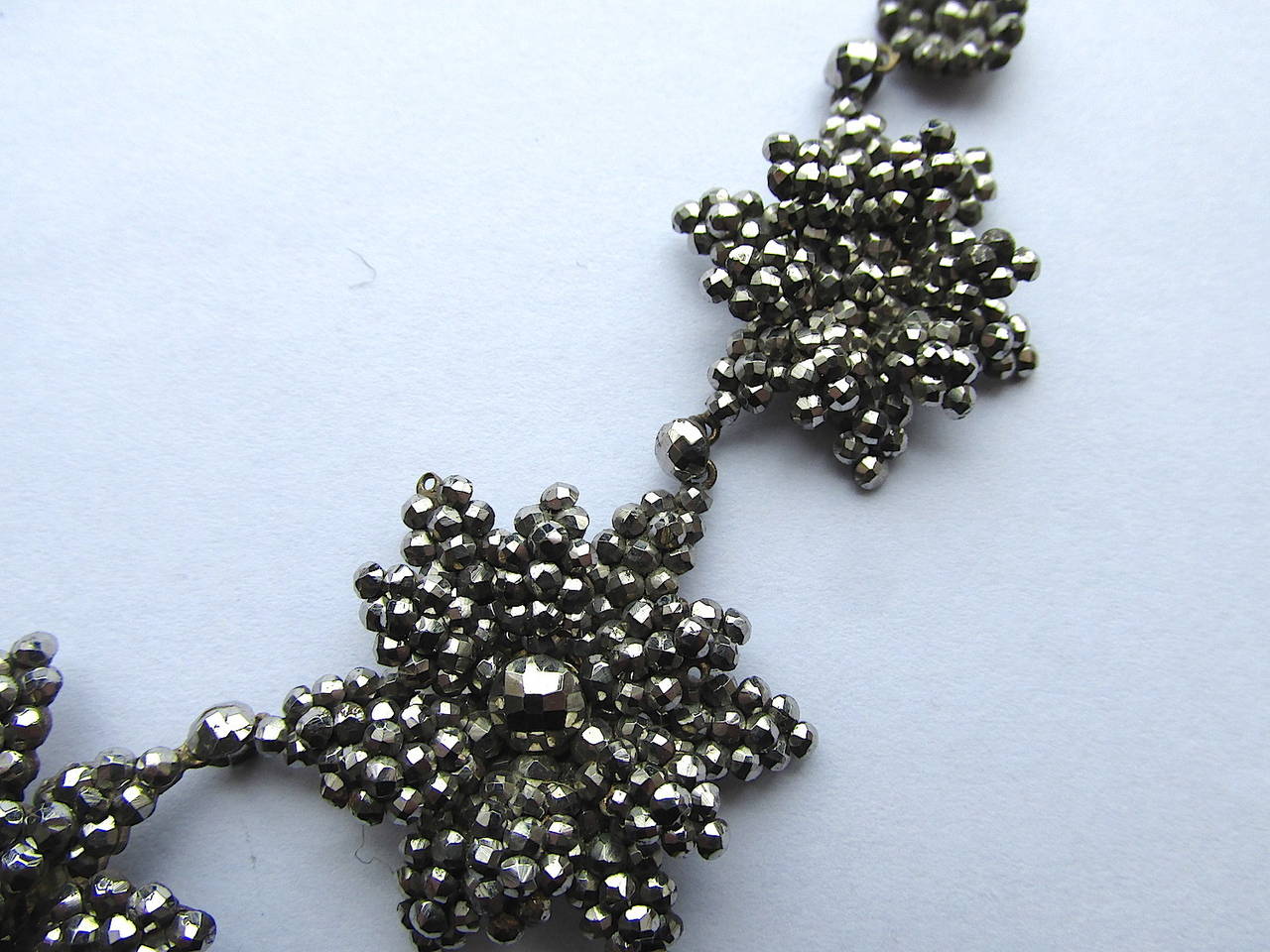 Women's Antique Cut Steel Floral Motif Necklace