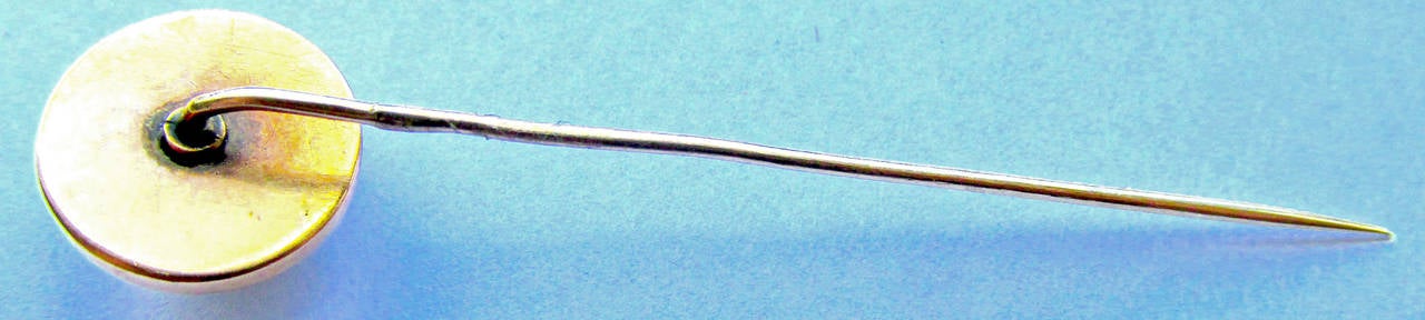 Antique Essex Crystal English Terrier Stickpin In Excellent Condition In Baltimore, MD