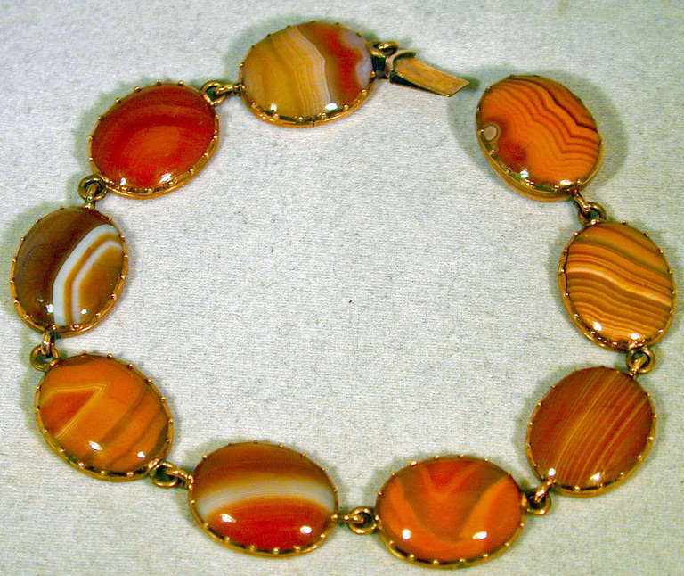 gold agate bracelet