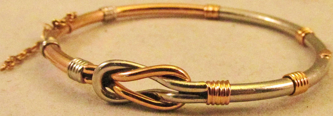 Antique Gold Platinum Bangle Bracelet