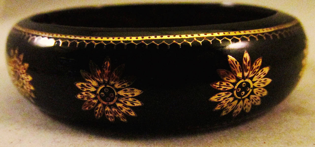 Antique Victorian Pique Gold Bangle Bracelet 1