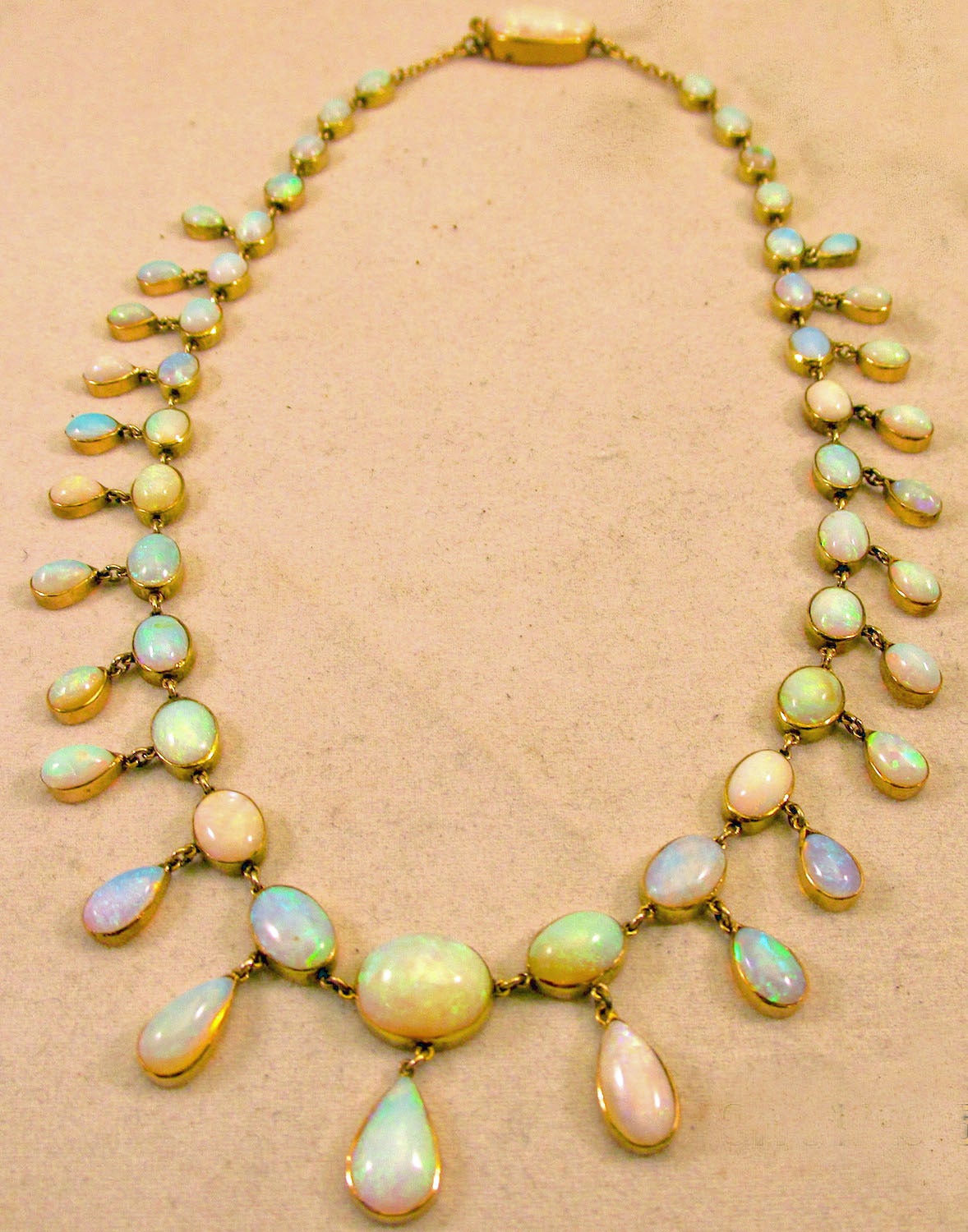 Victorian Opal Gold Necklace at 1stDibs