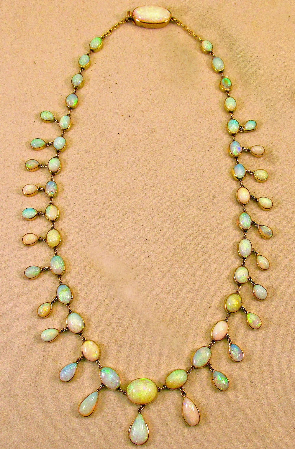 Victorian Opal Gold Necklace at 1stDibs