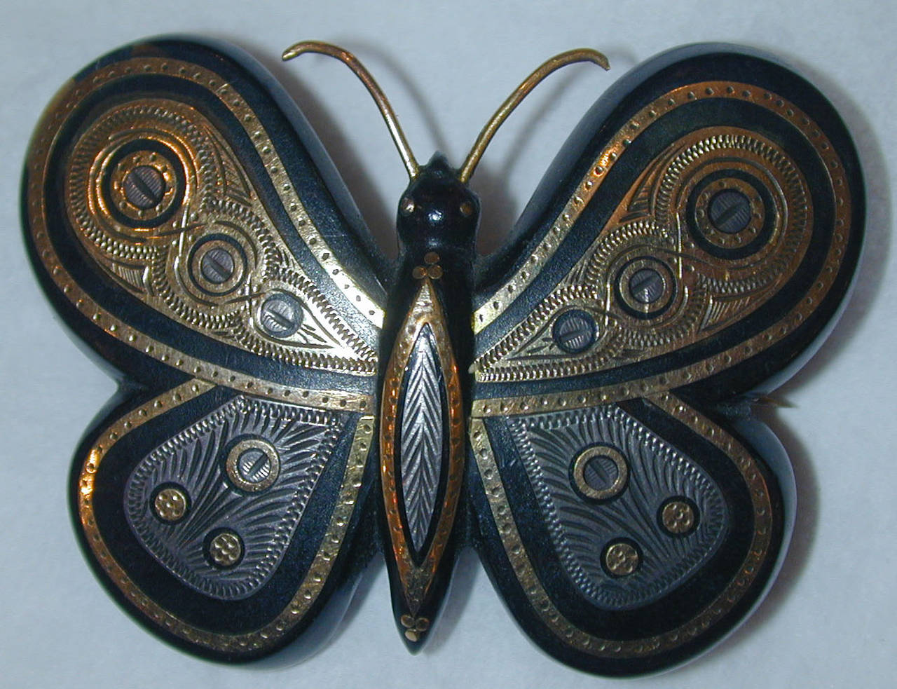 Antique Pique Butterfly Brooch 1