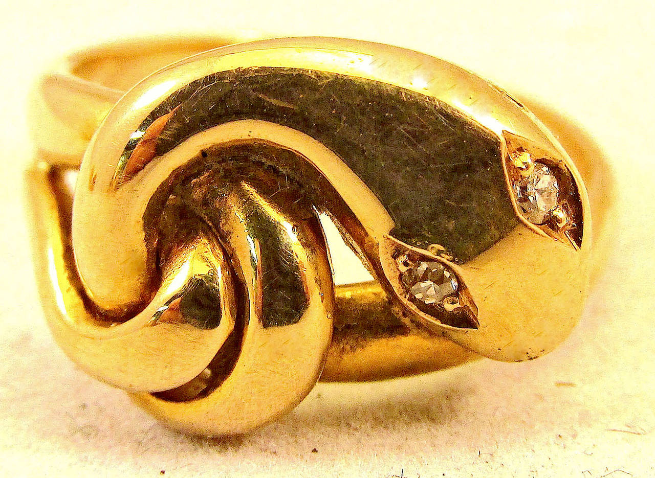 Victorian Antique Gold Snake Ring