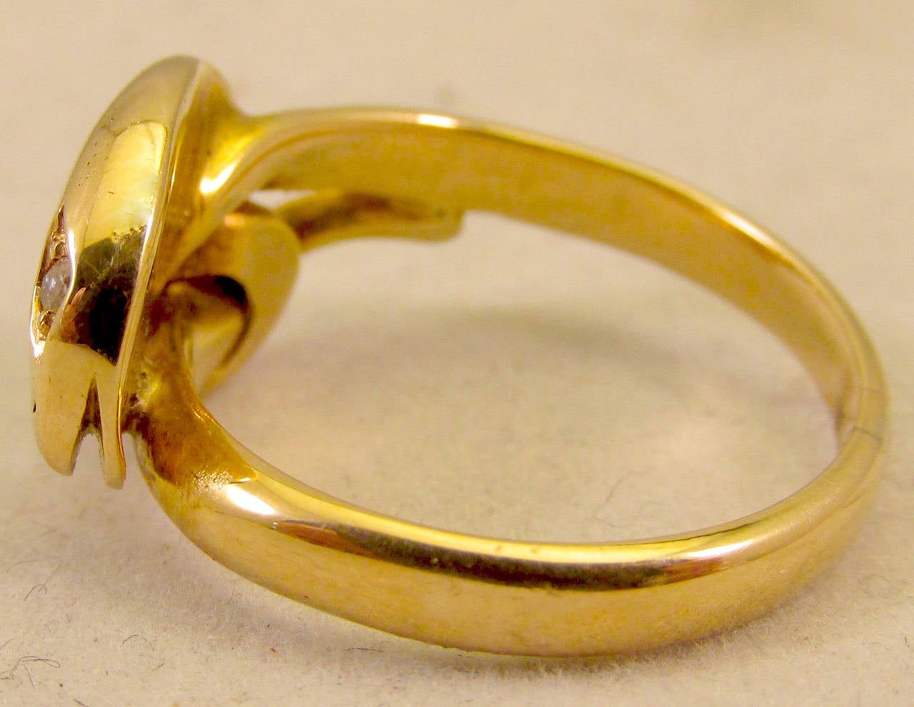 Antique Gold Snake Ring 2