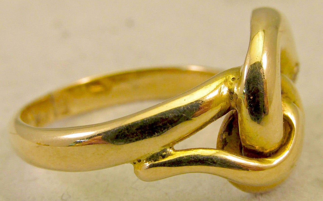 Antique Gold Snake Ring 1