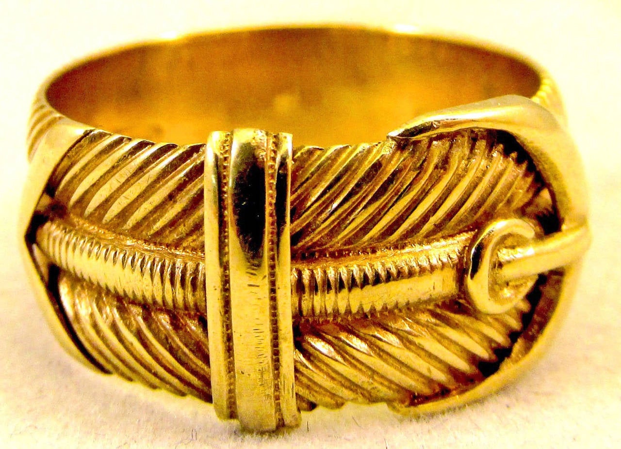 Antique Gold Buckle Ring