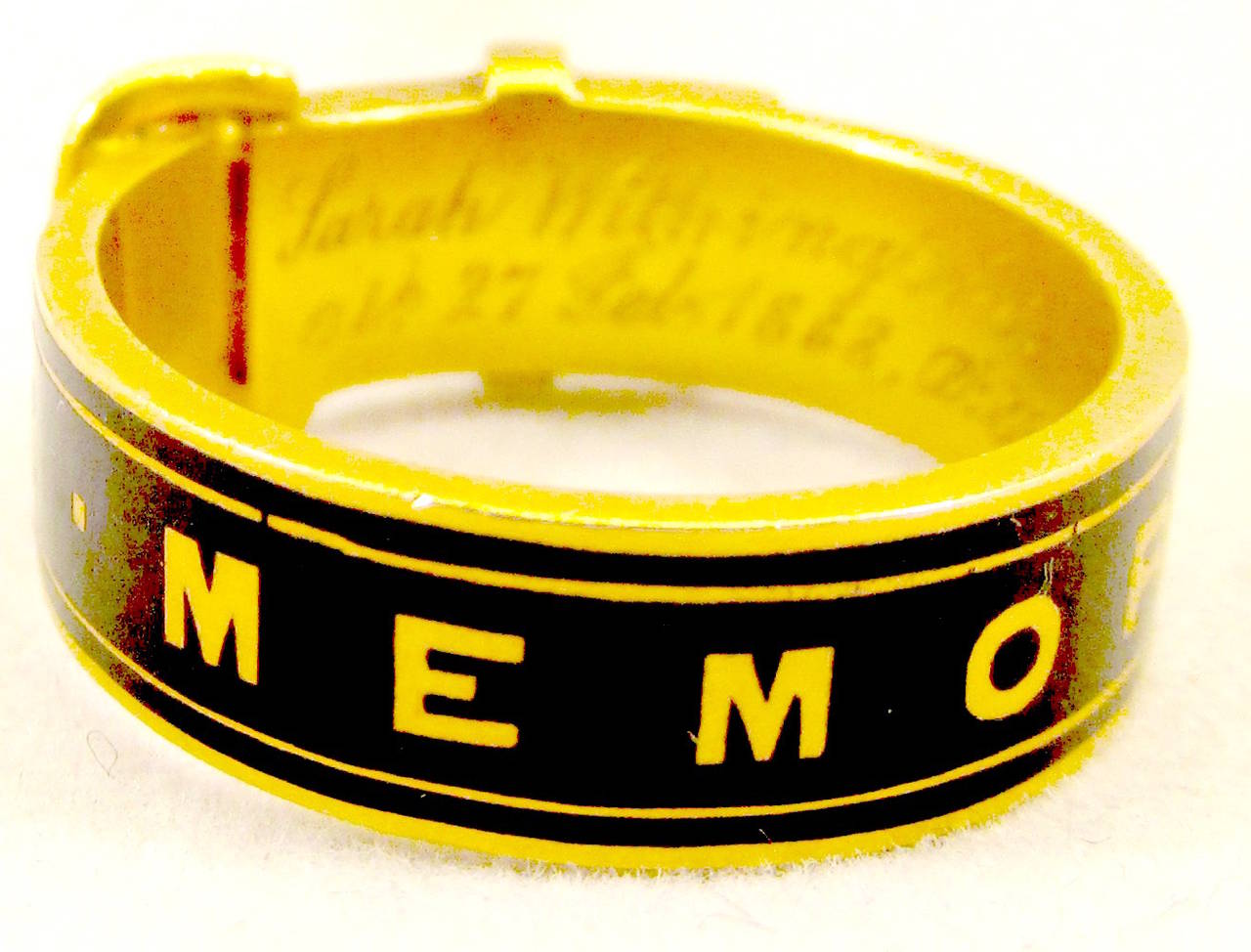 Antique Enamel Gold Buckle Ring