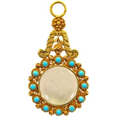 Antique Gold and Turquoise Quizzing Glass