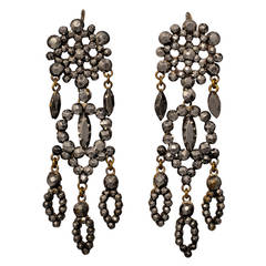 Antique Cut Steel Drop Earrings 3