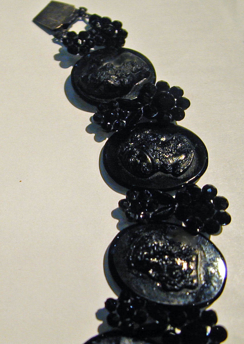 Antique French Jet Cameo Necklace 2
