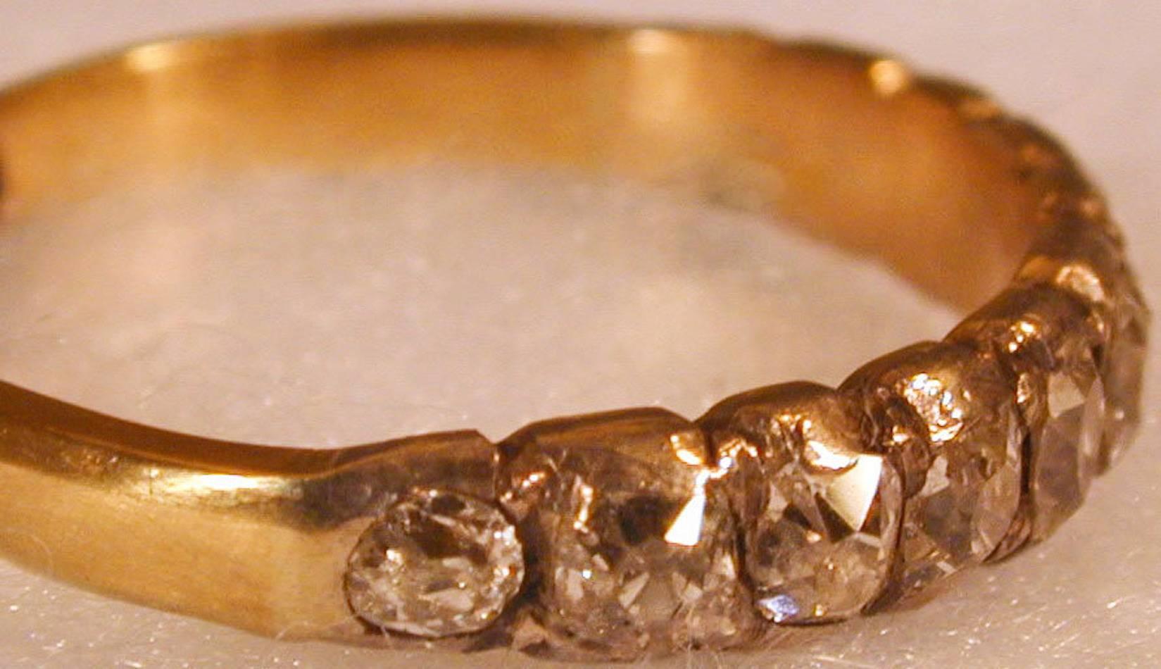 Antique Half Hoop Diamond Ring 3