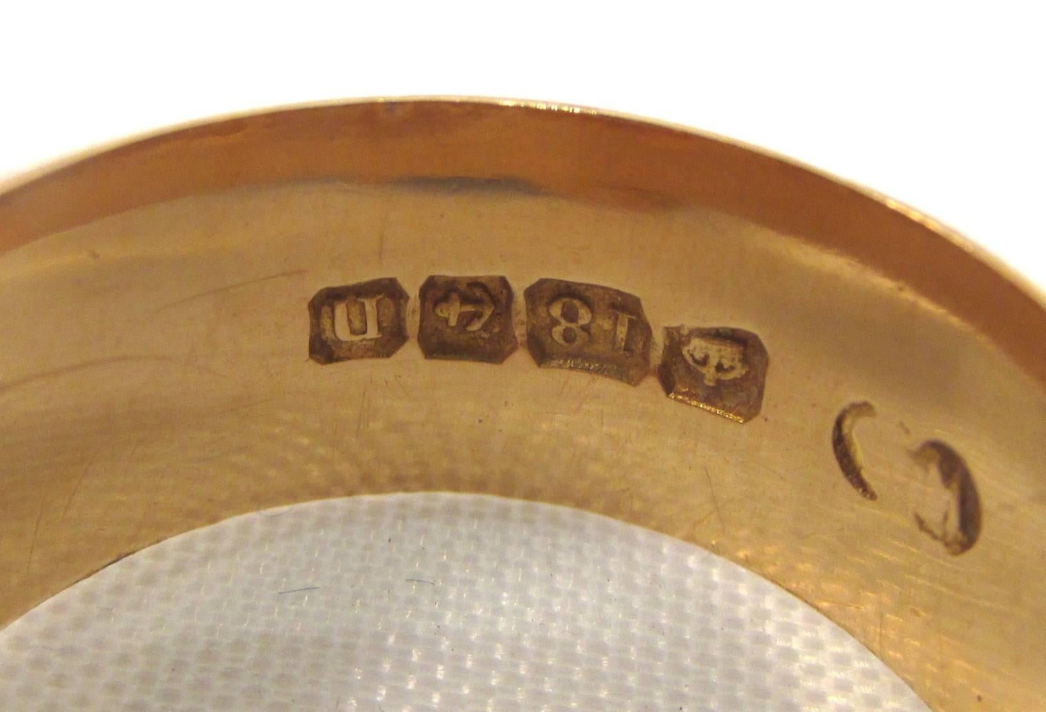 English Edwardian Engraved Gold  Buckle Ring  1