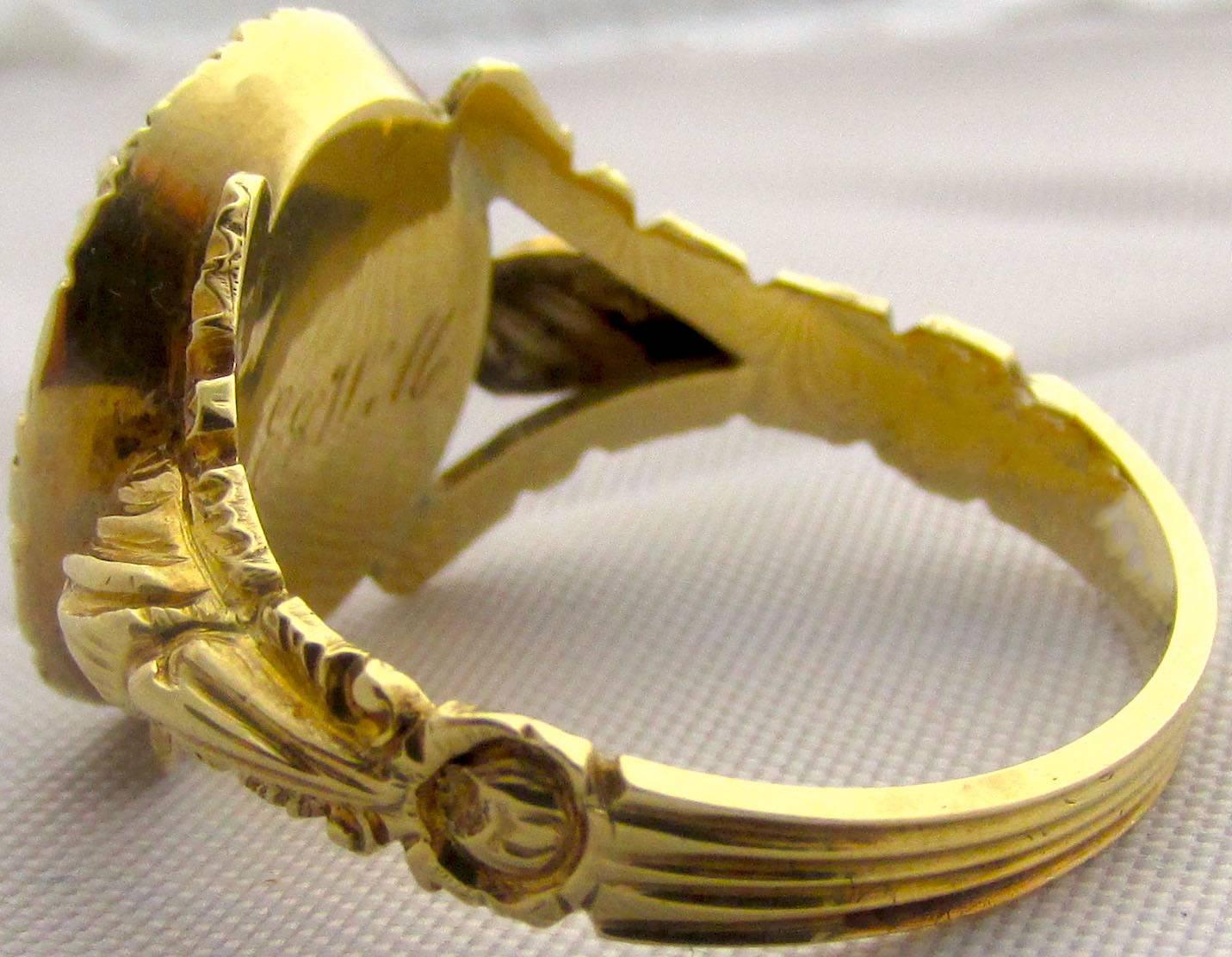Antique Citrine Gold Ring 1