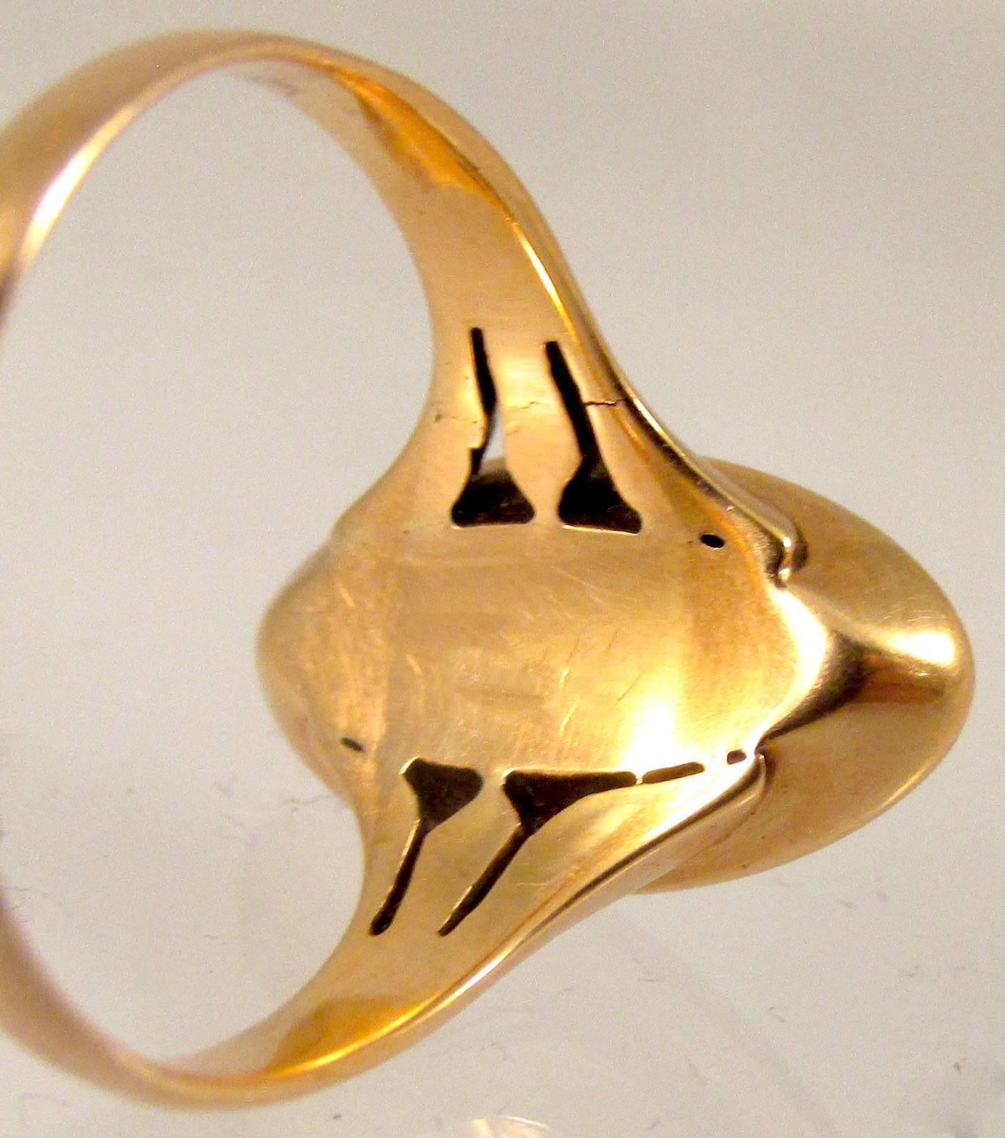 Antique Sardonyx Gold Ring 2