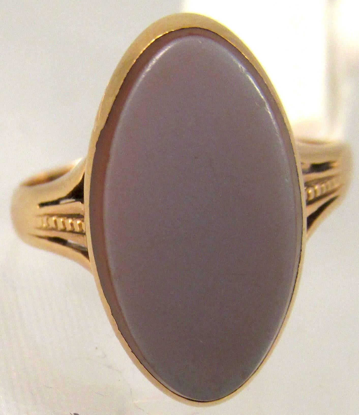 Victorian Antique Sardonyx Gold Ring