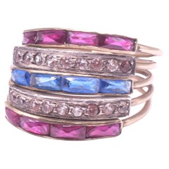 C1920 Anillo de harén de pasta de colores