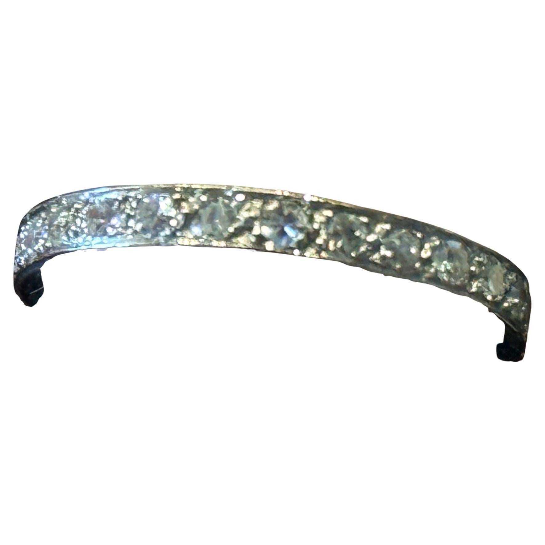 Art déco Anneau d'éternité en palladium et diamants, taille 6 1/2, c1930 en vente