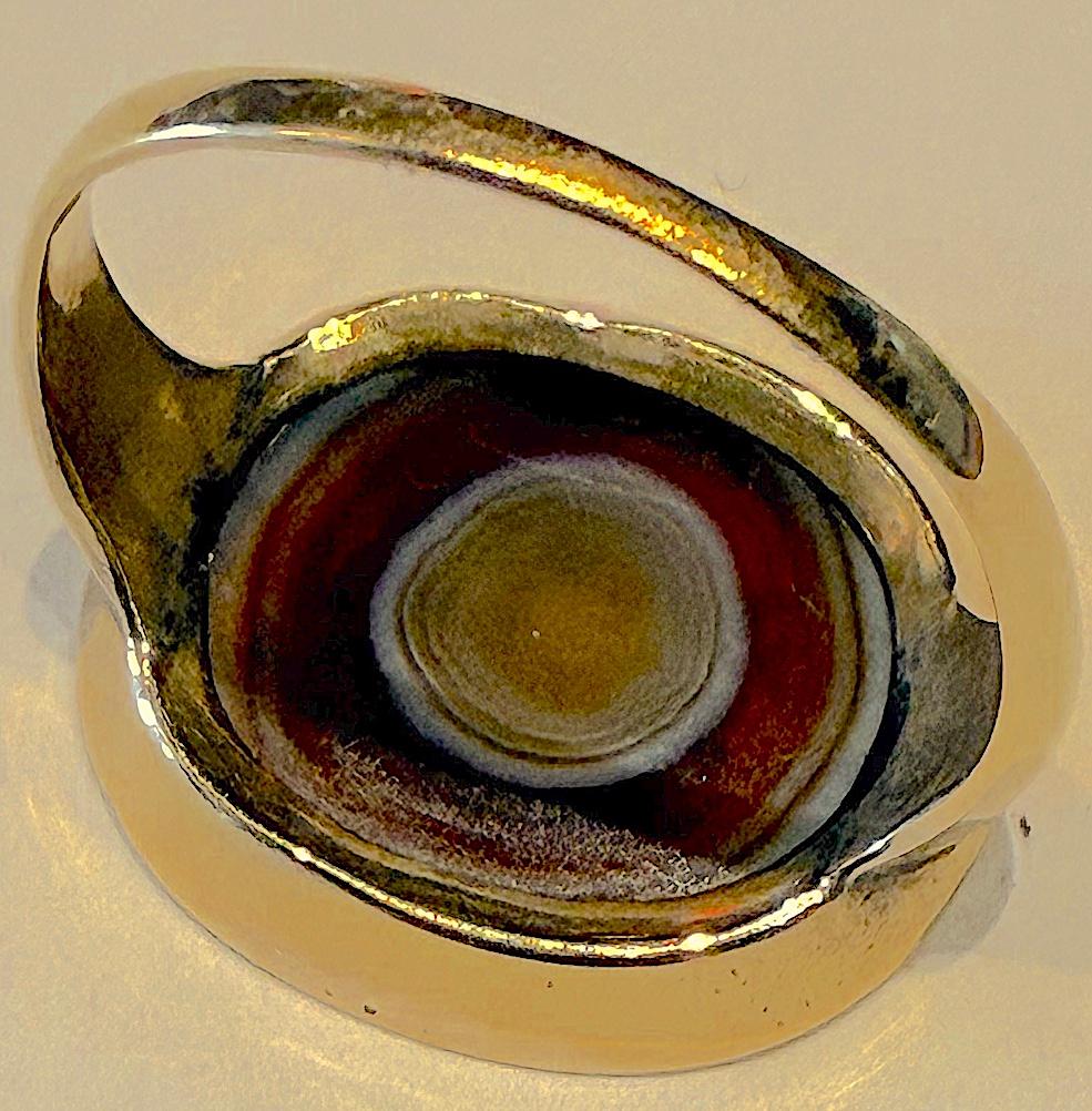 c1780 18K Monogrammierte Bullseye Achat Ring im Angebot 7