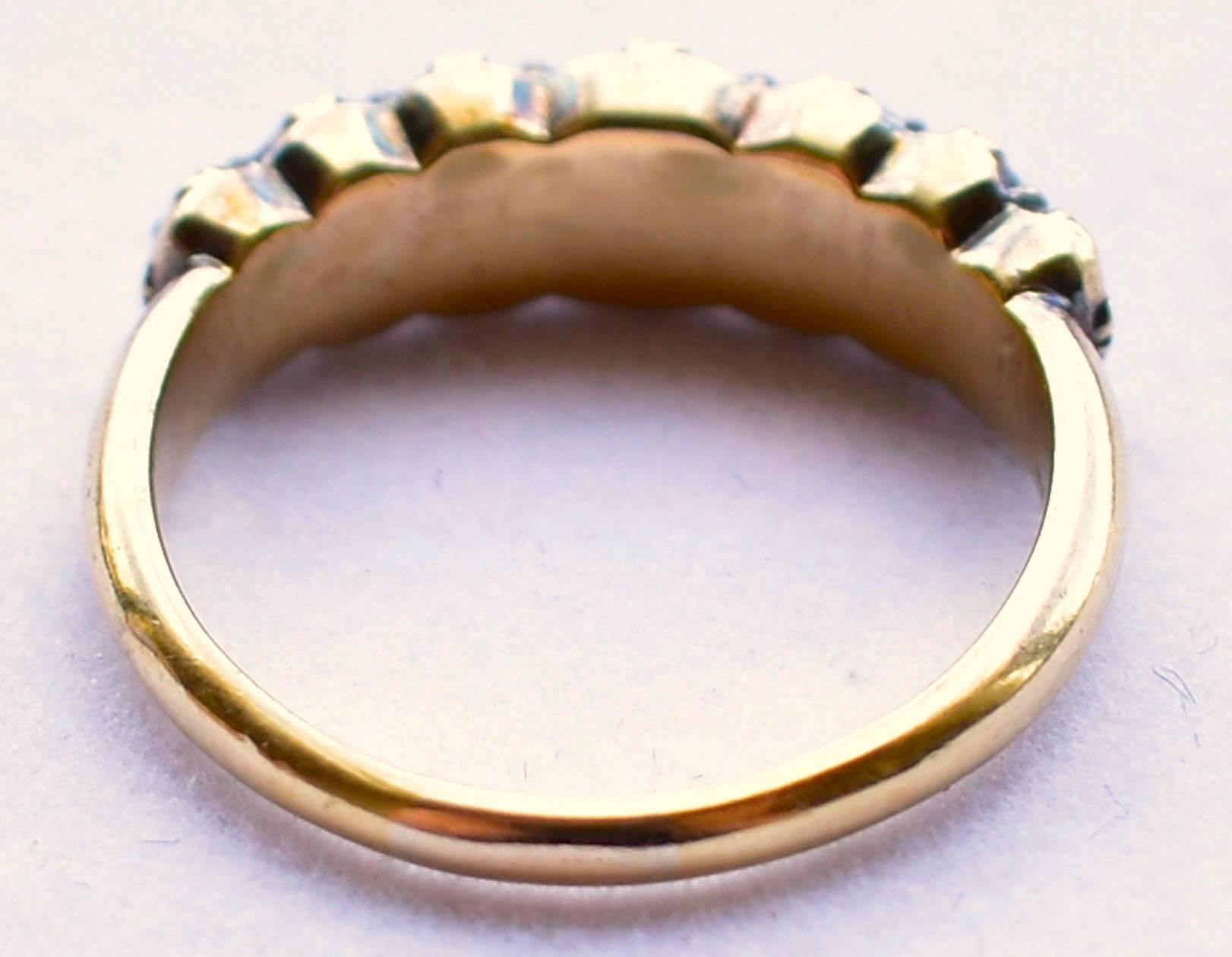 Women's Antique Seven-Stone Emerald Ring