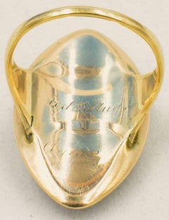 Antique Marquise Shaped Gold, Enamel and Diamond Ring