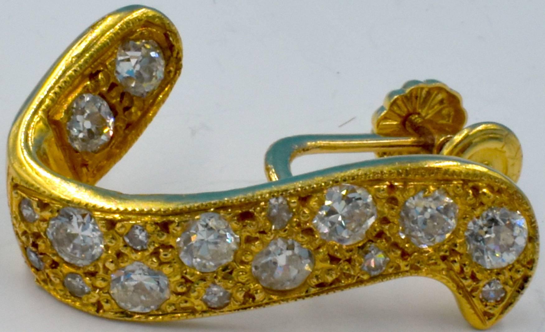 14 Karat Gold and Diamond Earrings 4
